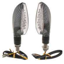 Universal Motorcycle Dirt Bike Carbon Turn Signal LED Light Lamp Blinker 2024 - buy cheap