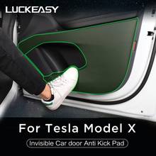 Защитная пленка LUCKEASY для Tesla Model X 2017-2022, Защитная пленка для боковых краев автомобиля 2024 - купить недорого