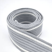 1.5inch Striped Webbing Blue-Gray & White Soft Webbing Knit Tape Ribbon Trim 38mm Width Webbing for Bag Strap Dog Collar Webbing 2024 - buy cheap