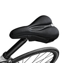 Rockbros assento de bicicleta de silicone, capa para selim de bicicleta em sílica gel, respirável e oco, acessórios para ciclismo e mtb 2024 - compre barato
