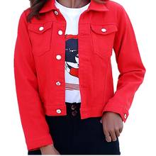 Women 2020 Autumn Candy Color Casual Short Denim Jacket Chaqueta Mujer Casaco Jaqueta Feminina Jeans Jacket and Coats for 2024 - buy cheap