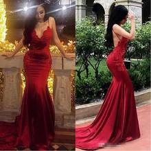 Simple Cheap Red Mermaid Prom Dresses Long 2022 vestidos de gala Sexy Backless Imported Party Dress Special Occasion Gowns 2024 - buy cheap