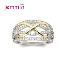 925 Sterling Silver Statement Ring for Women Exquisite Engagement 8-year Anniversary Gift Number 8 Shape Fashion Jewelry 2024 - buy cheap