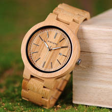 BOBO BIRD Watch Original Wood Quartz Watches Handmade Wooden Band Auto Date Relogio Masculino Mens Wristwatch Dropshipping 2024 - buy cheap