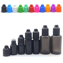 200pcs 5ml 10ml 30ml Empty Plastic Needle Bottles Black PE Easy Squeeze With Childproof Cap E Liquid Dropper Vail 2024 - buy cheap