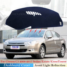 Cubierta protectora de salpicadero para Citroën C5, 2008 ~ 2017 MK2, accesorios de coche, tablero, parasol, alfombra, 2012, 2013, 2014, 2015, 2016 2024 - compra barato