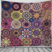 Bohemian Ethnic Style  Print Wall Tapestry Tapestries Wall Hanging Flower Psychedelic Tapestry Wall Hanging Decor Halloween Deco 2024 - buy cheap