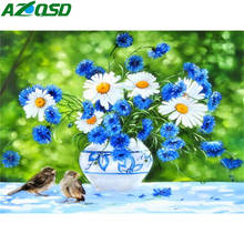 AZQSD Diamond Embroidery Full Display Floral Gift Rhinestones Pictures Diamond Painting Flower Home Decor Needlework Handmade 2024 - buy cheap