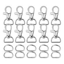 60Pcs Swivel Snap Hooks And D Rings For Lanyard And Sewing Projects (1 inch Inside Width) 2024 - buy cheap