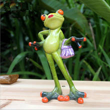 Estatuilla de rana en 3D, modelo de Animal, artesanía creativa de resina, regalo, decoración de escritorio para el hogar y la Oficina 2024 - compra barato