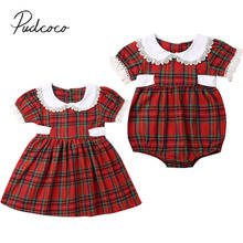 0-6T Sisters Matching Clothes Toddler Kids Baby Girls Xmas Bodysuit Dress Clothing Little Girls Christmas Dresses 2024 - buy cheap