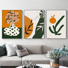 Pintura em tela plantas nórdicas, posteres e impressões, flor fresca, imagens de arte de parede, para sala de estar, quarto, decoração retrô para casa 2024 - compre barato