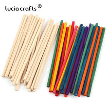 Lucia Crafts  50pcs/lot  Wooden Stick  DIY Craft Child Supplies Kids Handwork Art Crafts E0724 2024 - buy cheap