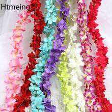 1,8 м Htmeing шелковые искусственные цветы из ротанга веревка лоза для дома свадьбы украшения сада висячая гирлянда стены 2024 - купить недорого