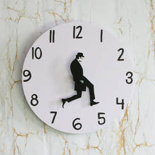Ministry Of Silly Walk Wall Clock British Comedy Inspired Comedian Home Decor Novelty Wall Watch Funny Walking Silent Mute Clock 2024 - buy cheap