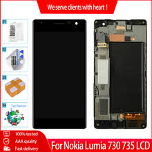 4.7 "original oled para nokia lumia 730 735 display lcd tela de toque digitador assembléia com quadro RM-1038 RM-1039 RM-1040 tela 2024 - compre barato