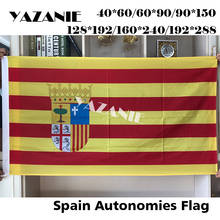YAZANIE Single or Double Sided Spain Spanish Aragon Flags and Banners Outdoor ESP ES Espana Polyester Printing Autonomies Flag 2024 - buy cheap
