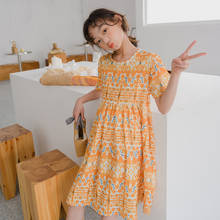 Vestido informal de verano para niños y adolescentes de 6 a 16 años, ropa estampada coreana, vestidos de playa, #8846 2024 - compra barato