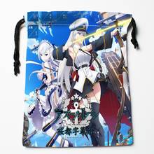 Best Sell Azur Lane Anime Drawstring Bags Print 18X22CM Soft Satin Fabric Resuable Storage Storage Clothes Bag Shoes Bag 2024 - buy cheap