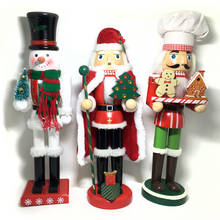 Juego de marionetas de Cascanueces para niños, set de muñecos de Papá Noel, muñeco de nieve, pan de jengibre, de 38cm, HT124 2024 - compra barato