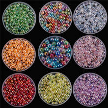 Lote de cuentas espaciadoras sueltas de acrílico redondas para fabricación de joyas, lote de 6/8/10mm, 50-100 unidades 2024 - compra barato
