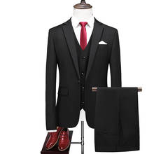 2020 New Arrival Morning suit Wedding Suits For Men Best man's Three Peices Suits (Jacket+Pants+vest) Custom made Black Suits 2024 - buy cheap
