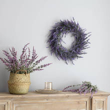 Artificial Front Door Wreath Lavender Flower Garland Fake Plant Home Wedding Wall Window Decor 2024 - buy cheap