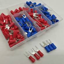 190pcs 6sizes SV Crimp Terminal Spade fork connector kit Wire Copper Crimp Connector Insulated Cord Pin End Terminal 2024 - buy cheap