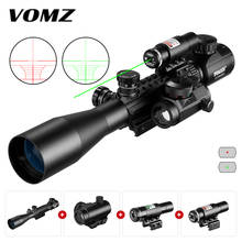 Vomz 3-9x40 escopo laser combinação rangefinder retículo caça rifle besta mil ponto retículo riflescope tático visão óptica 2024 - compre barato