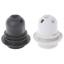 E27 Lamp Bulb Holder Edison Screw Cap Socket White/Black Pendant Ceiling Light 2024 - buy cheap