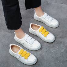 PEIPAH-zapatillas de deporte de piel auténtica para mujer, zapatos planos con gancho y lazo, atados en cruz, 3 estilos, talla grande 2024 - compra barato
