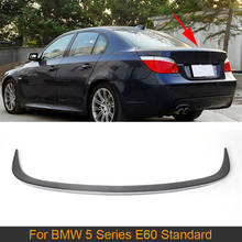 Carbon Fiber Rear Trunk Boot Lip Wing Spoiler For BMW 5 Series E60 Standard 2004 - 2010 Car Rear Trunk Spoiler Wing FRP 2024 - buy cheap