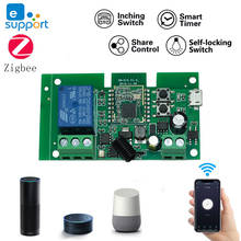 Interruptor inteligente com controle remoto, controle remoto, zigbee, ponte, funciona diy, sonoff mini zigbee 3.0 com tuya ewelink, alexa, google home, aplicativo 2024 - compre barato