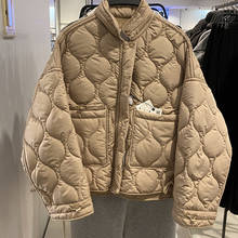 2022 Autumn Winter Women Fashion Vintage Plaid Parka Jacket Casual Pockets Cotton Coat Loose Short Outwear Tops Female 2024 - buy cheap