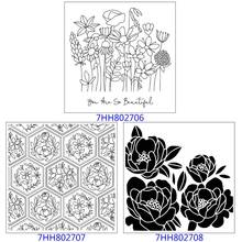 Hermosas flores DIY, sello de silicona transparente para álbum de recortes, decoración de álbum en relieve 2024 - compra barato
