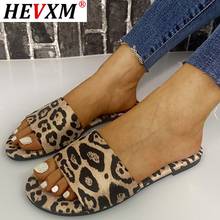 2020 nova moda leopardo dedo do pé aberto apartamentos sexy chinelos mulher verão sapatos de praia mulher acolhedor zapatos de mujer tamanho grande 36-43 2024 - compre barato