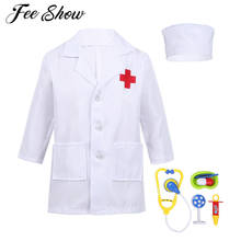 Halloween Doctor Uniform Children Cosplay Costumes Boys Girls Long Sleeves Nurse Wear Lab Coat Tools Set For Kids Role Playing 2024 - buy cheap