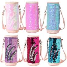 Sequins Water Bottle Cover Kettle Shoulder Bag Leakproof Portable Student Vacuum Cup Water Bottle Carrier Bag Pencil Holder Case 2024 - buy cheap