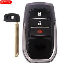 KEYECU Smart Remote Control Key Shell Case 2+1 Button for Toyota Silver Edge 2024 - buy cheap