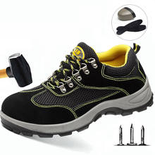 Labor Insurance Shoes Anti-Smashing Anti-Static Shoes Safety Breathable Steel Work Shoes Men Labor Insurance Shoes 36-45 Yards 2024 - buy cheap