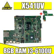 Akemy New For Asus X541UVK X541UJ X541UV X541U F541U R541U motherboard laptop motherboard W/ 8GB RAM/I3-6100U GT940M 2024 - buy cheap