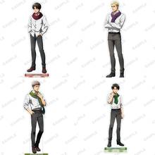 Anime Attack on Titan Rival Ackerman Erwin Smith figura lica con soporte, modelo de exhibición, placa, decoraciones de mesa, juguete, regalos de navidad 2024 - compra barato