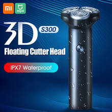 Xiaomi-Afeitadora eléctrica Mijia S300, máquina de afeitar 3D flotante IPX7, impermeable, carga tipo C, uso en seco y húmedo, afeitado de barba 2024 - compra barato