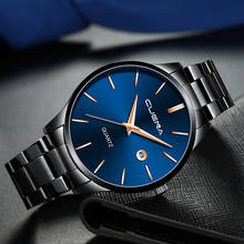 CUENA New Blue Fashion Business Clock Men Watches Top Brand Luxury All Steel Chronograph Quartz Gold Watch Men Relogio Masculino 2024 - buy cheap