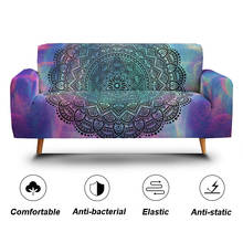 Эластичный чехол для дивана в богемном стиле, универсальный чехол L-образной формы для углового кресла в гостиную с 3D принтом мандалы в стиле бохо 2024 - купить недорого