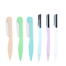 6 Pcs Eyebrow Trimmers Blades Eyebrow Scissors Hair Trimmer Mini Portable Women Body Shaver Remover Blade Razor 2024 - buy cheap