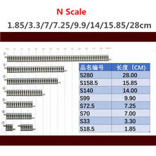 Pista de tren de 9mm, escala N, 1/140-1/160, para decoración de modelos de trenes, DIY, para mesa de arena, 1 unidad 2024 - compra barato