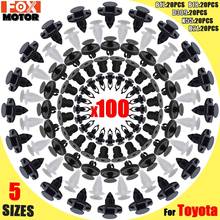 100X For Toyota Corolla RAV4 Camry Car Trim Clips Push Pin Rivets 5 Sizes Bumper Hood Door Panel Fender Mud Flap Lining Fastener 2024 - buy cheap