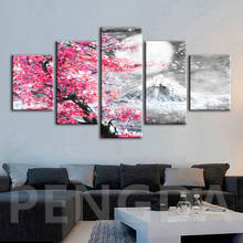 Canvas HD Prints Poster For Living Room Modern Wall Art Landscape Pink Sakura Painting Modular Home Decoration Picture Framework 2024 - buy cheap