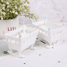 New Arrival 1:12 DollHouse Miniature Dolls Furniture Wooden Cardle Baby Bed Kids Toys 2024 - buy cheap